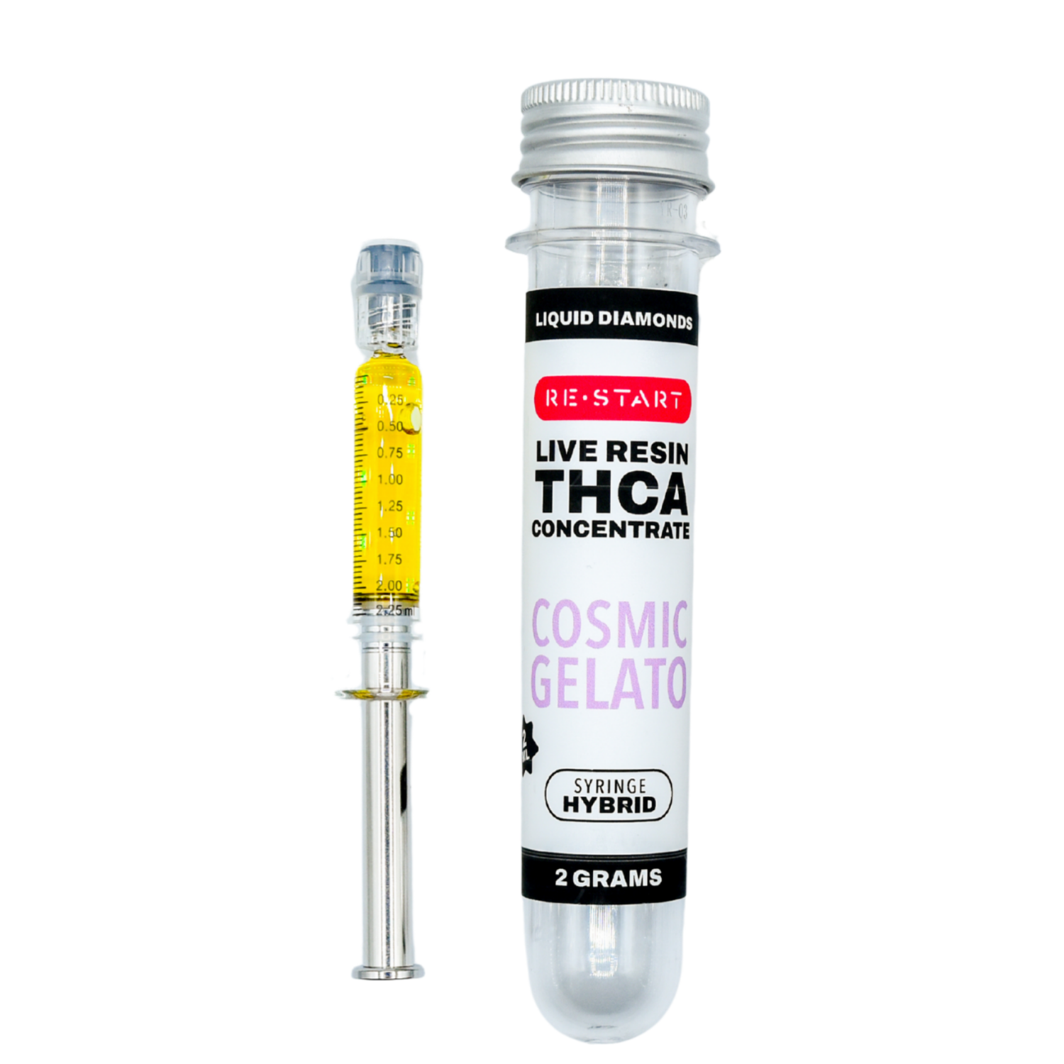 THCA Live Resin Dab Syringe (H) Cosmic Gelato + Free Accessory / 2mL/2G (Reg. Price $70)